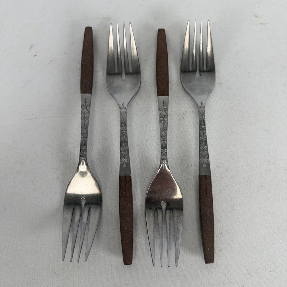 VTG Interpur Stainless Flatware 4 Pcs SALAD FORKS 7 1/4
